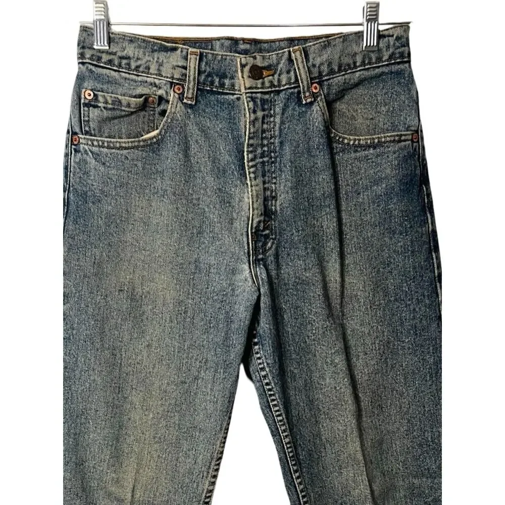 Levis 550 Mens Size 32x30 Blue Denim Medium Wash Straight Made USA Vintage 1990s